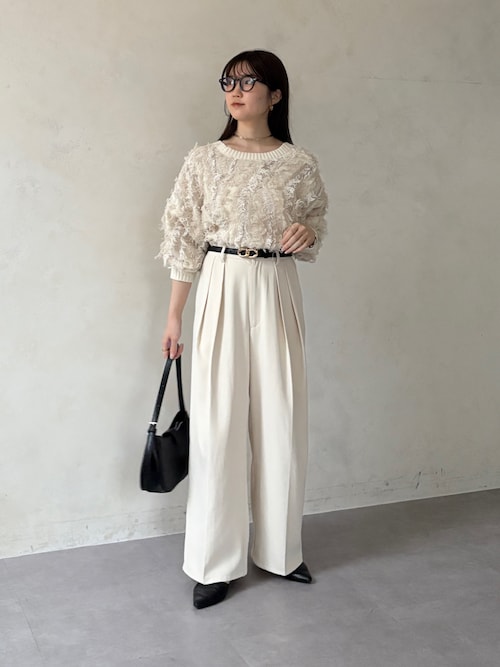 FORSOMEONE 短丈 カーディガン A DAY IN THE LIFE カーディガン フェザー Vネックカーディガン 2WAY