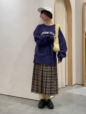「アイテム（キャップ）」を使った、kimura_no_fukuさん（レディース・155cm）の秋コーディネート