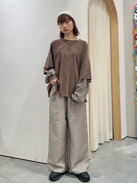 「CIAOPANIC TYPY（チャオパニックティピー）のアイテム（帽子）」を使った、kimura_no_fukuさん（レディース・155cm）の秋コーディネート