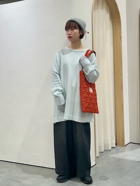 「アイテム（トートバッグ、オレンジ系）」を使った、kimura_no_fukuさん（レディース・155cm）の秋コーディネート