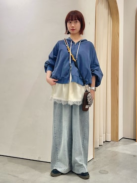 「CIAOPANIC TYPY（チャオパニックティピー）のアイテム（トップス）」を使った、kimura_no_fukuさん（レディース・155cm）の春コーディネート