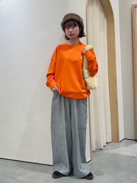 「アイテム（ハット、グリーン系）」を使った、kimura_no_fukuさん（レディース・155cm）の秋コーディネート