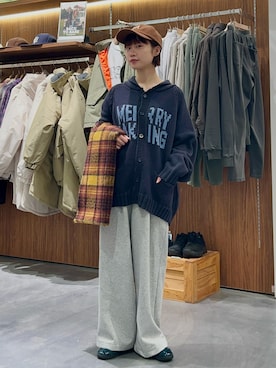 「カウチンセーター」｜「アイテム（パンツ）」を使った、kimura_no_fukuさん（レディース・155cm）の秋コーディネート