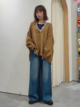 「CIAOPANIC TYPY（チャオパニックティピー）のアイテム（デニムパンツ）」を使った、kimura_no_fukuさん（レディース・155cm）の秋コーディネート