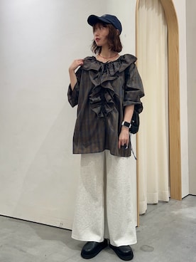 「CIAOPANIC TYPY（チャオパニックティピー）のアイテム（帽子）」を使った、kimura_no_fukuさん（レディース・155cm）の秋コーディネート