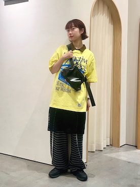 「アイテム（スウェットパンツ）」を使った、kimura_no_fukuさん（レディース・155cm）の夏コーディネート