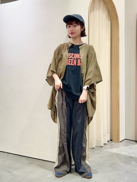「アイテム（キャップ）」を使った、kimura_no_fukuさん（レディース・155cm）の夏コーディネート