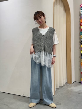 「ストレートパンツ」｜kimura_no_fukuさん（レディース・155cm）の夏コーディネート