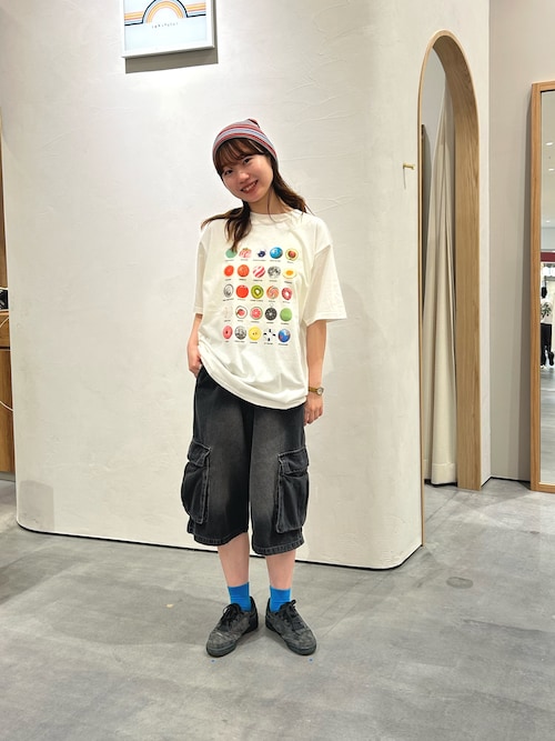 セール】【UNISEX】ハーフカーゴデニムパンツ（カーゴパンツ