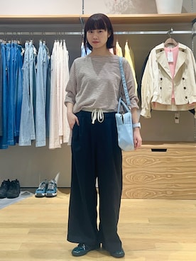 「CIAOPANIC TYPY（チャオパニックティピー）のアイテム（スラックス）」を使った、kimura_no_fukuさん（レディース・155cm）の春コーディネート