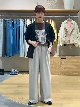 「CIAOPANIC TYPY（チャオパニックティピー）のアイテム（スラックス）」を使った、kimura_no_fukuさん（レディース・155cm）の春コーディネート