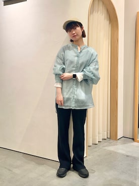 「リブニット」｜「アイテム（パンツ）」を使った、kimura_no_fukuさん（レディース・155cm）の夏コーディネート