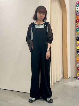 「CIAOPANIC TYPY（チャオパニックティピー）の【一枚で決まる/前後2WAY】シアーラグランヘンリーネックTee（Tシャツ/カットソー、グリーン系）」を使った、kimura_no_fukuさん（レディース・155cm）の夏コーディネート