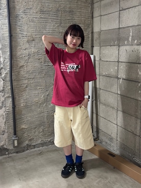 「CIAOPANIC TYPY（チャオパニックティピー）のアイテム（カーゴパンツ）」を使った、kimura_no_fukuさん（レディース・155cm）の春コーディネート
