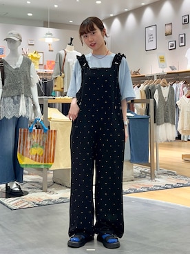 「CIAOPANIC TYPY（チャオパニックティピー）のアソートフォトプリントオーバーTee（Tシャツ/カットソー、ブルー系）」を使った、kimura_no_fukuさん（レディース・155cm）の夏コーディネート