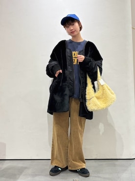 「アイテム（キャップ）」を使った、kimura_no_fukuさん（レディース・155cm）の秋コーディネート