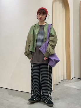 「アイテム（ニットキャップ/ビーニー）」を使った、kimura_no_fukuさん（レディース・155cm）の秋コーディネート