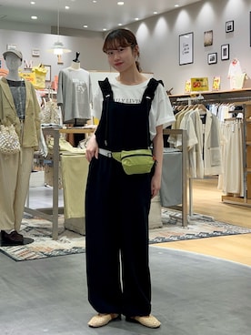 「CIAOPANIC TYPY（チャオパニックティピー）の【ひんやり】アソートフォトプリントTee（Tシャツ/カットソー、ホワイト系）」を使った、kimura_no_fukuさん（レディース・155cm）の夏コーディネート