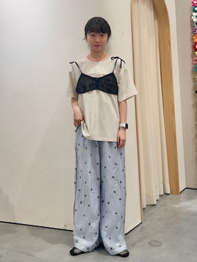 「レースキャミソール」｜kimura_no_fukuさん（レディース・155cm）の夏コーディネート