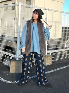 「HELLO.SANFRANCISCO（ハローサンフランシスコ）のアイテム（オールインワン・サロペット）」を使った、kimura_no_fukuさん（レディース・155cm）の秋コーディネート