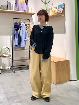 「アイテム（チノパンツ）」を使った、kimura_no_fukuさん（レディース・155cm）の秋コーディネート