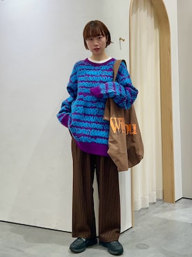 「アイテム（スラックス）」を使った、kimura_no_fukuさん（レディース・155cm）の秋コーディネート