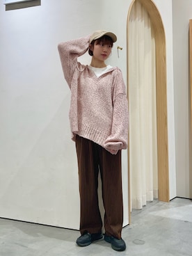 「CIAOPANIC TYPY（チャオパニックティピー）のアイテム（キャップ）」を使った、kimura_no_fukuさん（レディース・155cm）の秋コーディネート