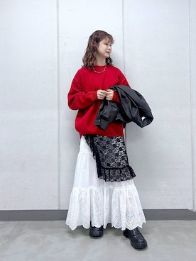 「RAGEBLUE（レイジブルー）のアイテム（ブルゾン）」を使った、理咲さん（レディース・163cm）の秋コーディネート