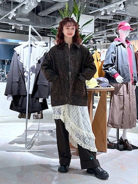 「RAGEBLUE（レイジブルー）のアイテム（Tシャツ/カットソー）」を使った、理咲さん（レディース・163cm）の秋コーディネート