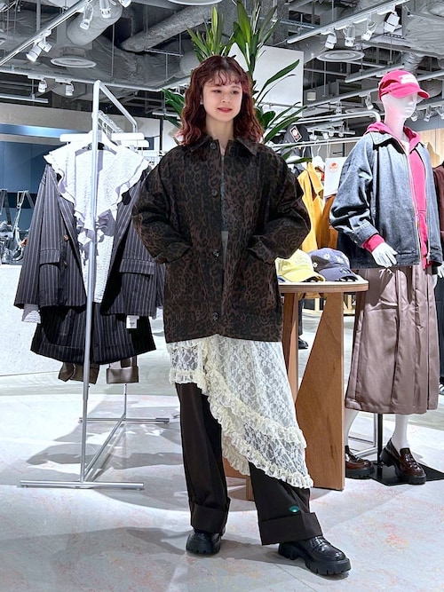 セール】2WAY/レイヤードアシメデザインレーススカート（スカート