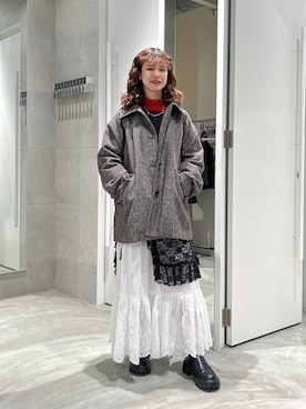 「RAGEBLUE（レイジブルー）のアイテム（Tシャツ/カットソー）」を使った、理咲さん（レディース・163cm）の秋コーディネート