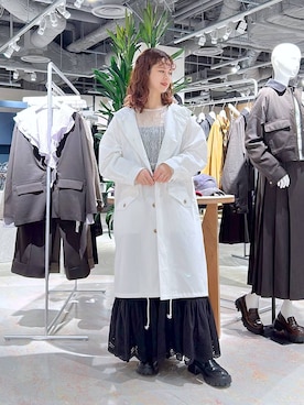 「アイテム（ナイロンジャケット）」を使った、理咲さん（レディース・163cm・20代）の秋コーディネート