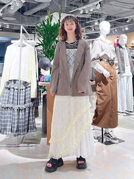 「RAGEBLUE（レイジブルー）のアイテム（アクセサリー）」を使った、理咲さん（レディース・163cm）の秋コーディネート