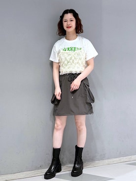 「RAGEBLUE（レイジブルー）のアイテム（キャミソール）」を使った、理咲さん（レディース・163cm）の夏コーディネート