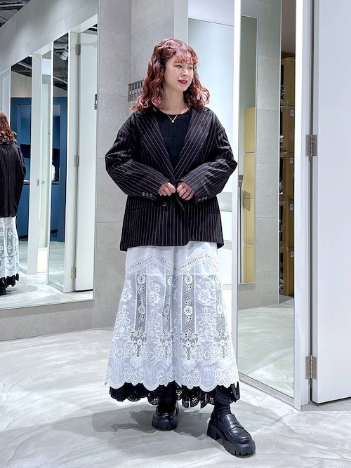 h.naoto Blood レースレイヤードスカート h.naoto Blood レースレイヤードスカート