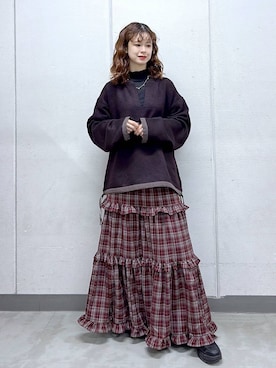 「RAGEBLUE（レイジブルー）のアイテム（アクセサリー）」を使った、理咲さん（レディース・163cm）の秋コーディネート