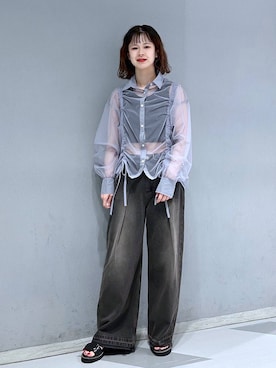 理咲さん(レディース・163cm)の夏コーディネート