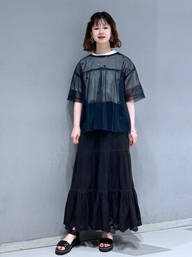 理咲さん(レディース・163cm)の夏コーディネート