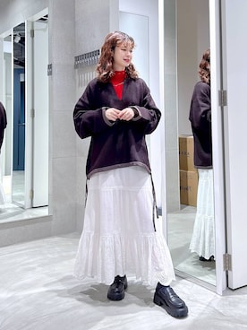 「RAGEBLUE（レイジブルー）のアイテム（アクセサリー）」を使った、理咲さん（レディース・163cm）の秋コーディネート