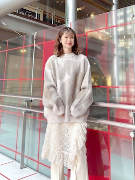 「RAGEBLUE（レイジブルー）のアイテム（Tシャツ/カットソー）」を使った、理咲さん（レディース・163cm）の秋コーディネート