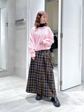 「RAGEBLUE（レイジブルー）のアイテム（Tシャツ/カットソー）」を使った、理咲さん（レディース・163cm）の秋コーディネート