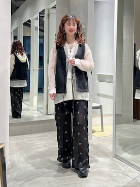 「RAGEBLUE（レイジブルー）のアイテム（トップス）」を使った、理咲さん（レディース・164cm）の春コーディネート