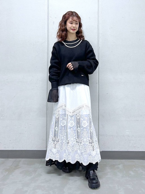 KM様】drew drawers レイヤードレーススカート スカート lace layered