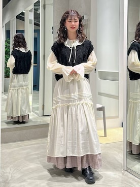 「RAGEBLUE（レイジブルー）のアイテム（トップス）」を使った、理咲さん（レディース・164cm）の春コーディネート