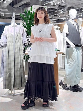 理咲さん（レディース・163cm）の夏コーディネート