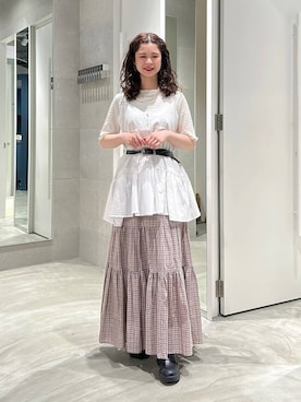 「POLO BCS（ポロ ビーシーエス）のアイテム」を使った、理咲さん（レディース・164cm）の夏コーディネート