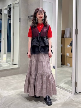 「RAGEBLUE（レイジブルー）のアイテム（トップス）」を使った、理咲さん（レディース・164cm）の春コーディネート