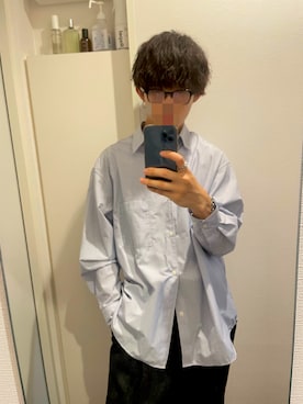 「SINSS（シンス）のWide balloon denim / ワイドバルーンデニム（デニムパンツ）」を使った、ちゃるにいさん（メンズ・176cm）の夏コーディネート