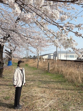 「FRAY I.D（フレイアイディー）のアイテム（トップス）」を使った、にゃもさん（レディース・154cm）の春コーディネート