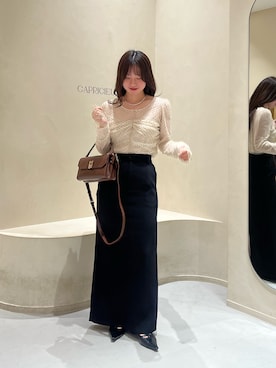 「ドット柄」｜riho_lemageさん（レディース・155cm）の秋コーディネート